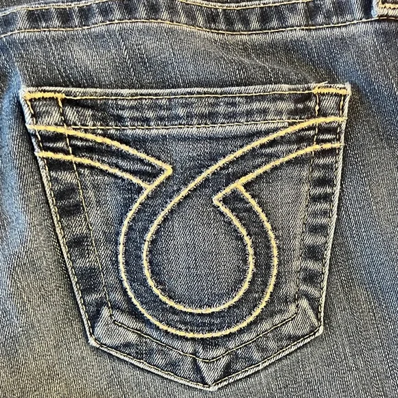 Big Star Women's Dark Blue Skinny Jeans with Embroidered Back Pocket- size 28 - Picture 11 of 13